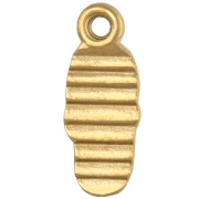 16x6 mm Flip-Flop Charm with Rhinestones - Gold-Plated 304 Stainless Steel - Crystal x1