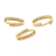 5x0.5 mm Double Rings - Gold-Plated 304 Stainless Steel x100