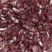 Long Miyuki Magatama 4x7 mm LMA-12 - Silver-Lined Smoky Amethyst x10g