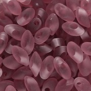 Long Miyuki Magatama 4x7 mm LMA-142F - Transparent Smoky Amethyst Matte x10g