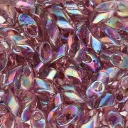 Long Miyuki Magatama 4x7 mm LMA-256 - Transparent Smoky Amethyst AB x10g