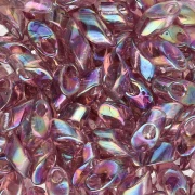 Long Miyuki Magatama 4x7 mm LMA-256 - Transparent Smoky Amethyst AB x10g
