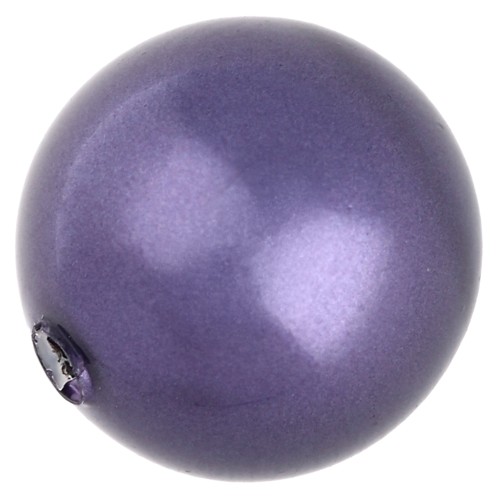 PureCrystal 5818 Semi-Hollow Bead, 8 mm - Crystal Iris Pearl x1