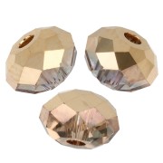 PureCrystal 5040 8 mm Flat Round Bead - Crystal Aurum x1