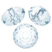 PureCrystal 5040 6 mm Flat Round Bead - Light Azore x1