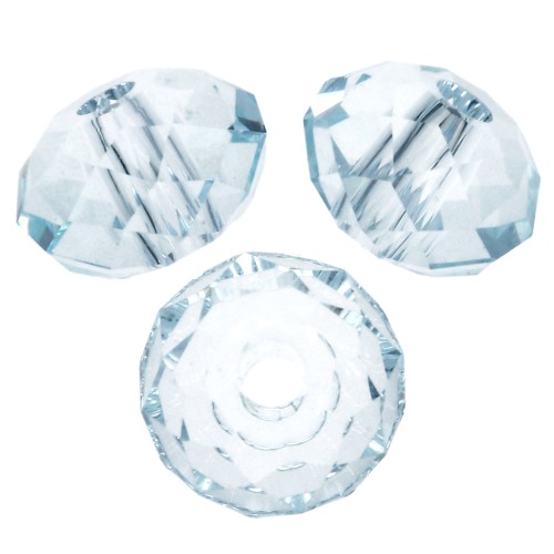 PureCrystal 5040 6 mm Flat Round Bead - Light Azore x1