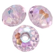 Rosaline - PureCrystal 5040 6 mm Flat Round Bead - Rosaline Shimmer 2X x1 PureCrystal 5040 6 mm Flat Round Bead - Rosaline Shimmer 2X x1