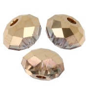 Crystal - PureCrystal 5040 4 mm Flat Round Beads - Crystal Aurum x20 PureCrystal 5040 4 mm Flat Round Beads - Crystal Aurum x20