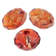 PureCrystal 5040 6 mm Flat Round Bead - Persian Red x1