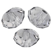 PureCrystal 5040 6 mm Flat Round Bead - Crystal Urban Grey x1