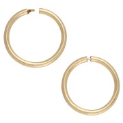 24 Carats gold - Delicate 10 mm Hoop Earrings - 925 Sterling Silver Fine gold plated (Set of 2) Delicate 10 mm Hoop Earrings - 925 Sterling Silver Fine gold plated (Set of 2)
