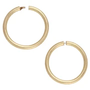 Delicate 10 mm Hoop Earrings - 925 Sterling Silver Fine gold plated x2