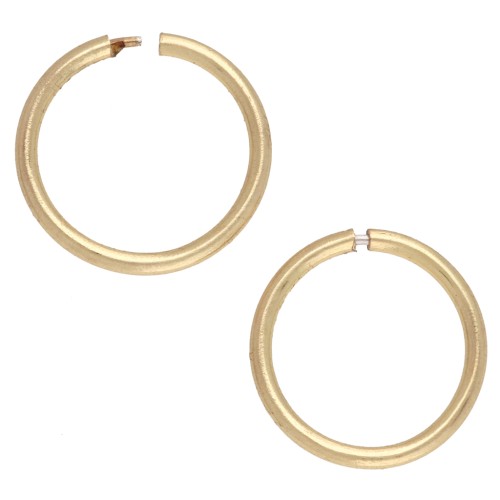Delicate 10 mm Hoop Earrings - 925 Sterling Silver Fine gold plated (Set of 2)