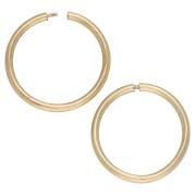 12 mm Delicate Hoop Earrings - 925 Sterling Silver Fine gold plated x2