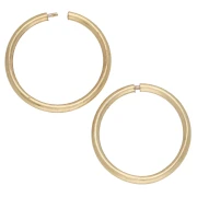 Delicate 12 mm Hoop Earrings - 925 Sterling Silver Fine gold plated (Set of 2)