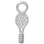 16x5 mm Tennis Racket Charm - 925 Sterling Silver x1