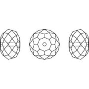 Swarovski 5040 6 mm Crystal Moonlight Flat Round x1