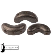 Arcos® Glass Beads by Puca® 5x10 mm - Anthracite Bronze x10g