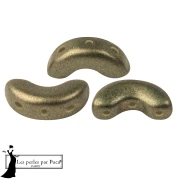 Arcos® Glass Beads by Puca® 5x10 mm - Bronze Green x10g