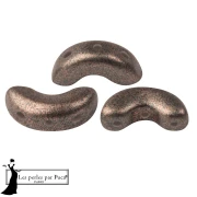 Arcos® Glass Beads by Puca® 5x10 mm - Bronze Gray x10g