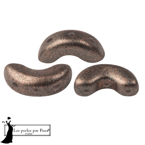 Arcos® Glass Beads by Puca® 5x10 mm - Bronze Gray x10g