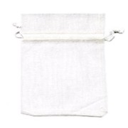 Mini Organza pouches  90x120mm White x20
