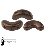 Arcos® Glass Beads by Puca® 5x10 mm - Bronze Maroon x10g