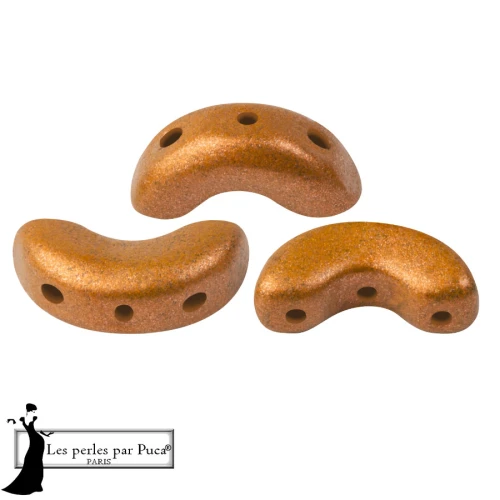 Arcos® Glass Beads by Puca® 5x10 mm - Orange Bronze x10g