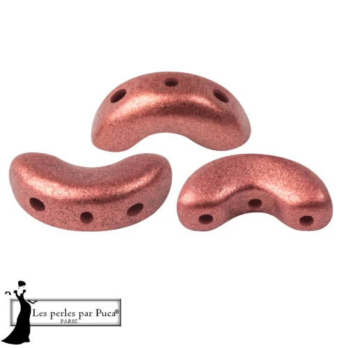 Arcos® Glass Beads by Puca® 5x10 mm - Rose Bronze x10g