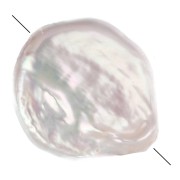 Irregular freshwater bead - 18 mm round bead - AA+ Grade, White x1