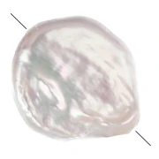 Irregular freshwater bead - 18 mm round bead - AA+ Grade, White x1