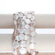 Irregular freshwater bead - 18 mm round bead - AA+ Grade, White x1