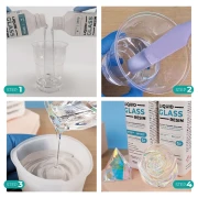 Reschimica Two-Component Epoxy Resin - Glass Effect - Clear x 300 g