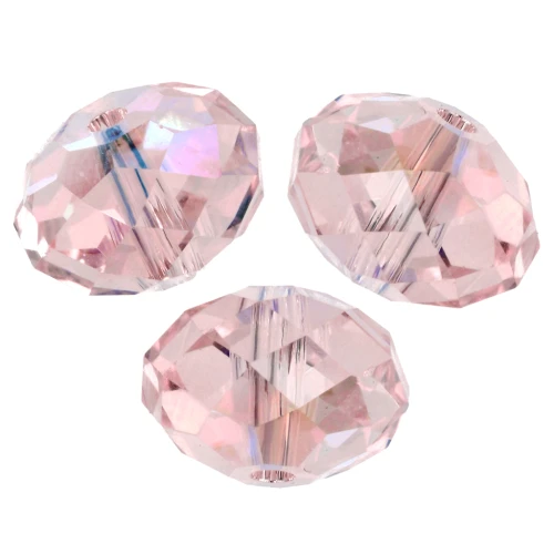 PureCrystal 5040 8 mm Flat Round Bead - Rosaline Shimmer 2X x1