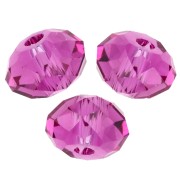 Fuschia - PureCrystal 5040 6 mm Flat Round Bead - Fuchsia x1 PureCrystal 5040 6 mm Flat Round Bead - Fuchsia x1