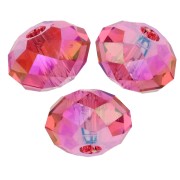 PureCrystal 5040 6 mm Flat Round Bead - Padparasha Shimmer 2X x1