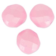 Fire Polished faceted round beads 8mm Pastel Pink Pearl x20|raw }}