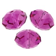 Fuschia - PureCrystal 5040 8 mm Flat Round Bead - Fuchsia x1 PureCrystal 5040 8 mm Flat Round Bead - Fuchsia x1