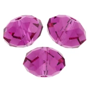 PureCrystal 5040 8 mm Flat Round Bead - Fuchsia x1