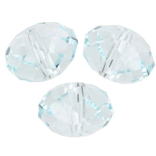 PureCrystal 5040 8 mm Flat Round Bead - Light Azore x1