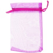 Mini Organza pouches 95x150mm Hot Pink x20