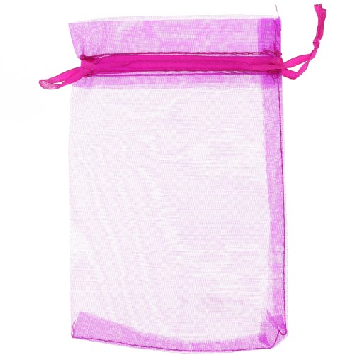 Mini Organza pouches 95x150mm Hot Pink x20