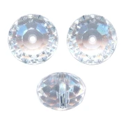 Swarovski 5040 8 mm Crystal Moonlight Flat Round Bead x1
