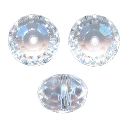 Swarovski 5040 8 mm Crystal Moonlight Flat Round Bead x1