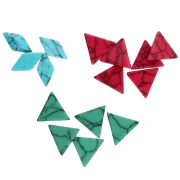 Gift - Dyed imitation howlite cabochons - Random color, shape, and quantity
