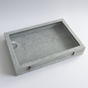 35x24x5 cm Velvet-Look Jewelry Display - Gray x1