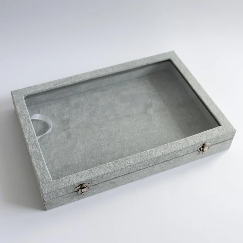 35x24x5 cm Velvet-Look Jewelry Display - Gray x1