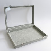 35x24x5 cm Velvet-Look Jewelry Display - Gray x1