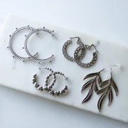 Gift - Stainless Steel Earrings - Random Shape and Size (Set of 2)