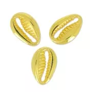 Shell spacer 12mm fine Gold plated x4